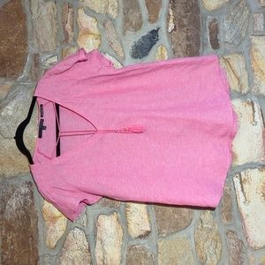 Harve Bernard pink washable linen blouse
